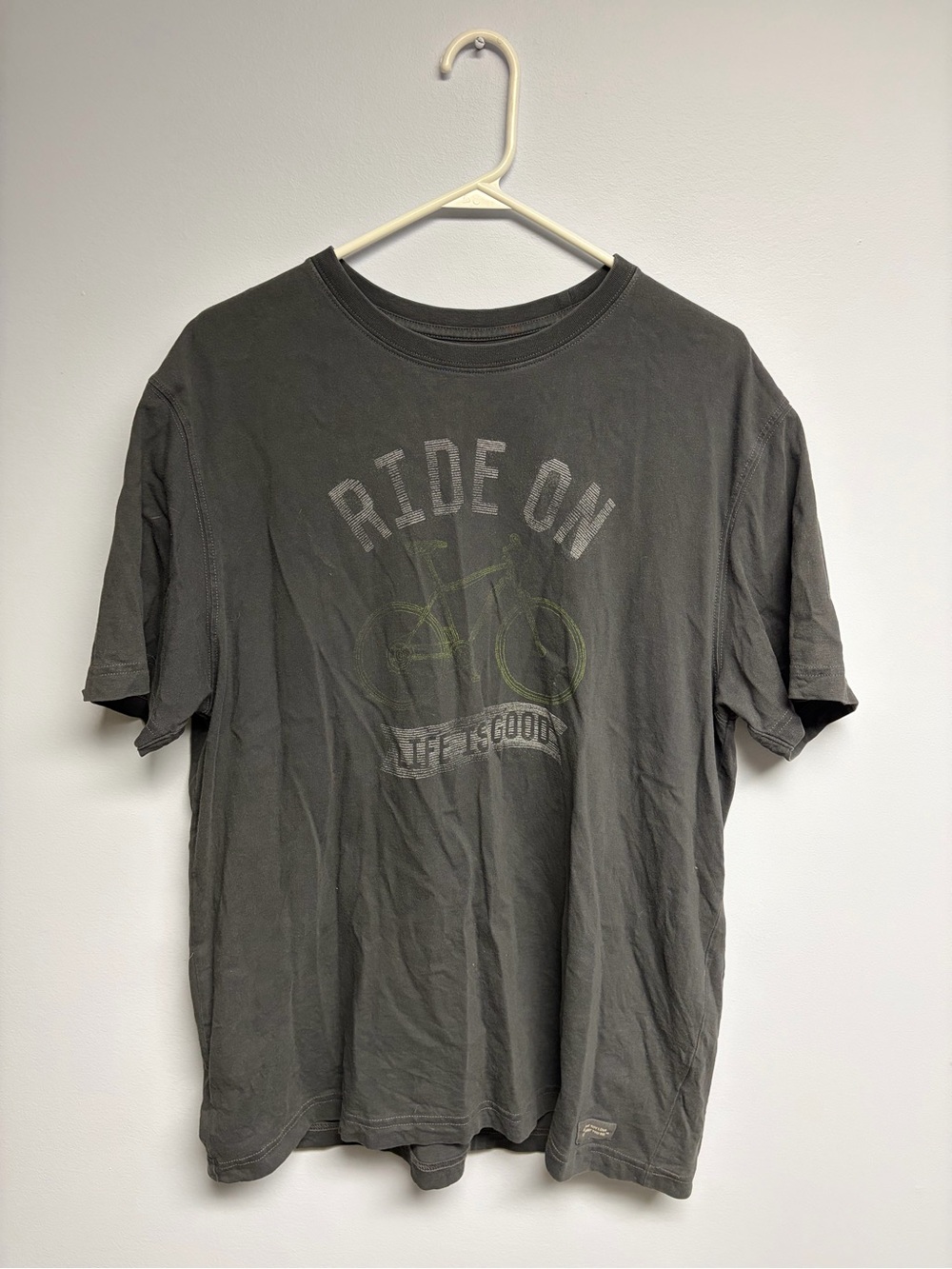 Life Is Good Dark Gray 'Ride On' Graphic Tee